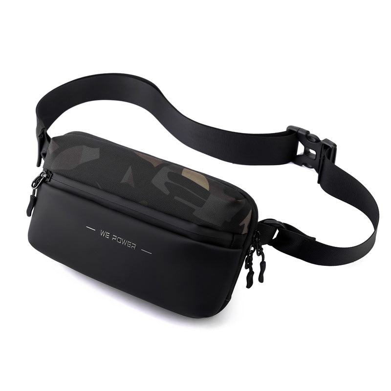 New men's trend breast bag, messenger bag, outdoor travel fanny pack, fashionable and simple shoulder bag, small  special supply