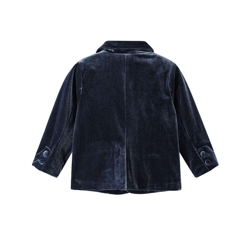 Boys' formal wear: new autumn  collection - british gentleman style children's suit, long sleeve v-neck turn-down collar jacket