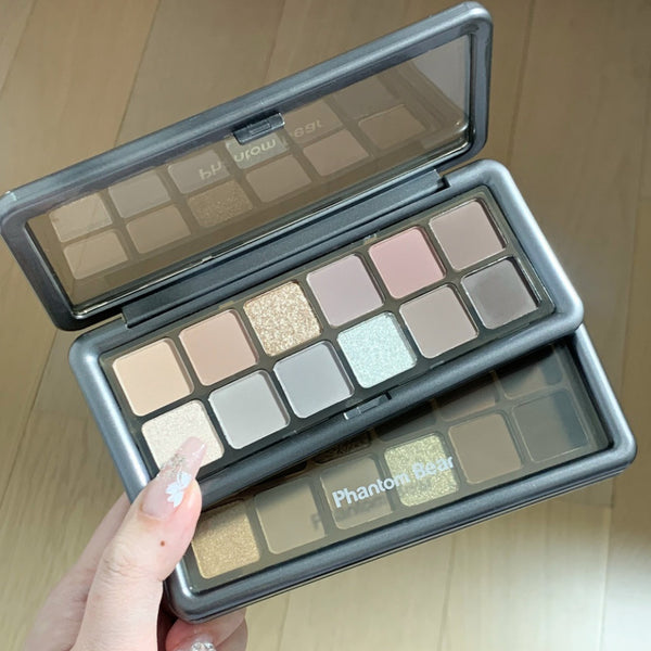 Phantom bear haze eyeshadow disc earth color gray powder cement disc 12 colors low saturation pearlescent crushed diamond matte eyeshadow