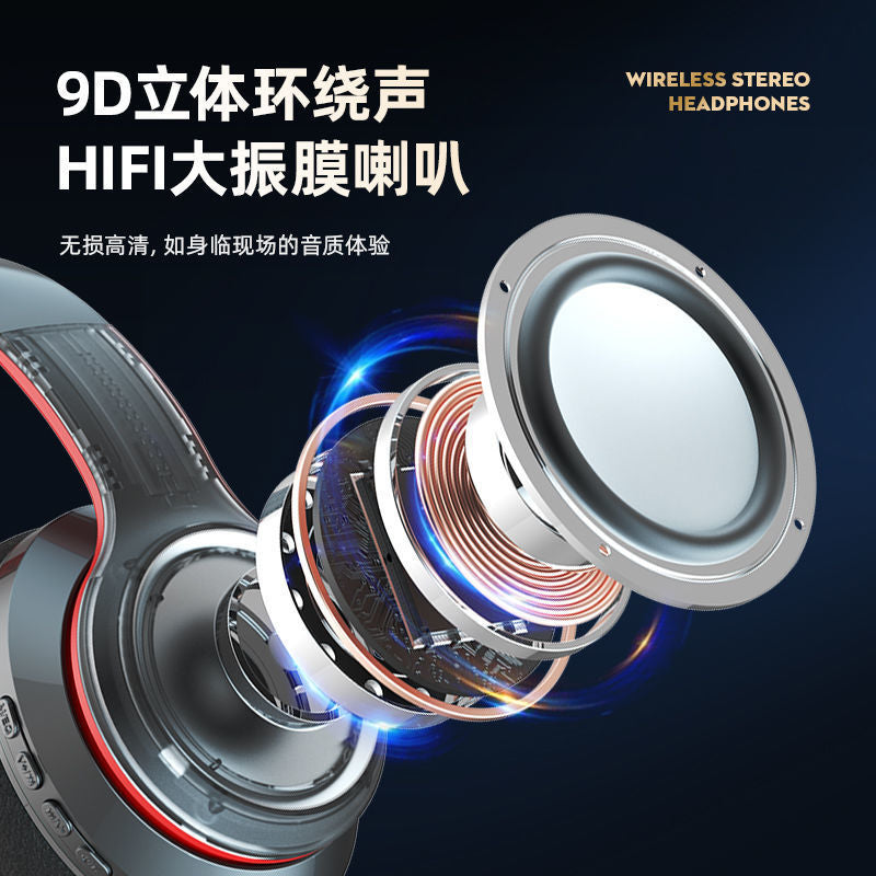 5.2 new bluetooth headphones - over-ear wireless, deep bass, hi-fi, universal for phones and computers