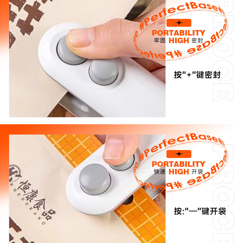 Household snack sealer, small home sealer, mini sealing machine, hand-press plastic sealer, plastic bag sealer