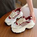 Thick sole dad shoes for women 2026new arrivalsummer thin mesh breathable mesh shoes heightenedcasual sneakers