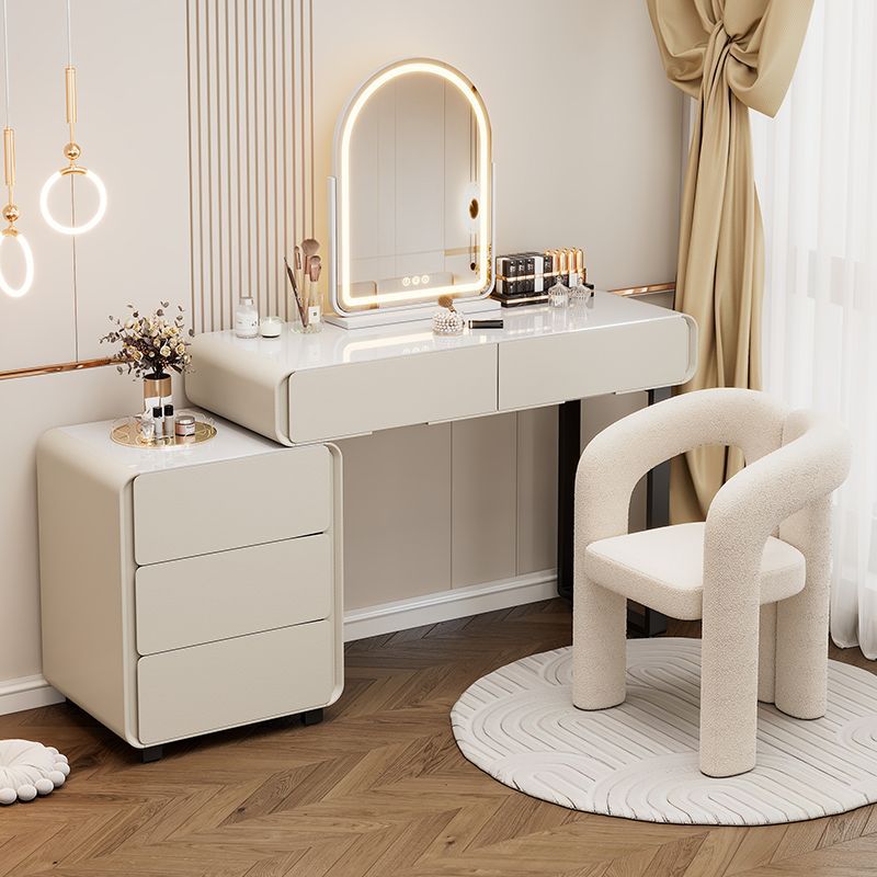 new master bedroom vanity table - solid wood, light luxury, high-end feel, chest of drawers integrated makeup vanity, bedroom makeup table