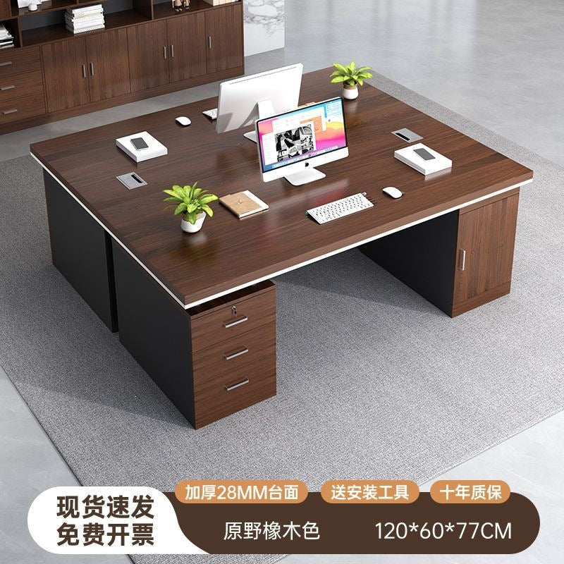 Office desk - minimalist modern design, suitable for employees, home use, students, and renters. bedroom desktop computer desk, freestanding