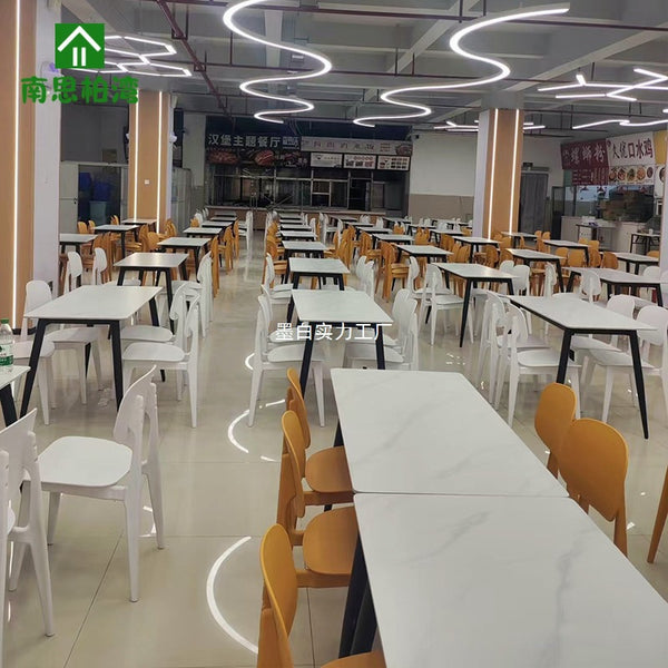 School canteen staff canteen food snacks fast food burger shop commercial powder shop noodle shop fast food restaurant dining table and chair combination