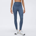 Vintage denim style sports bra high waist tight stretch running training fitness pants sports yoga suit women