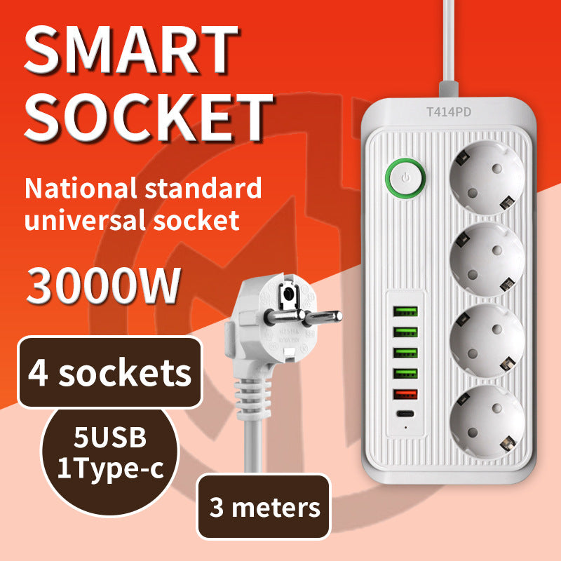 European standard power strip, russian/european power strip, german/korean 16a two-pin european standard home socket, austrian standard