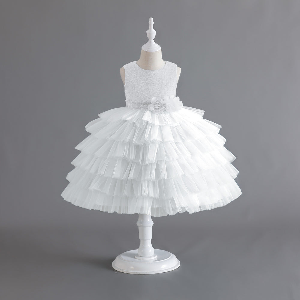 New arrival: gradient tulle tutu dress - girls' princess party dress, flower dresses for export