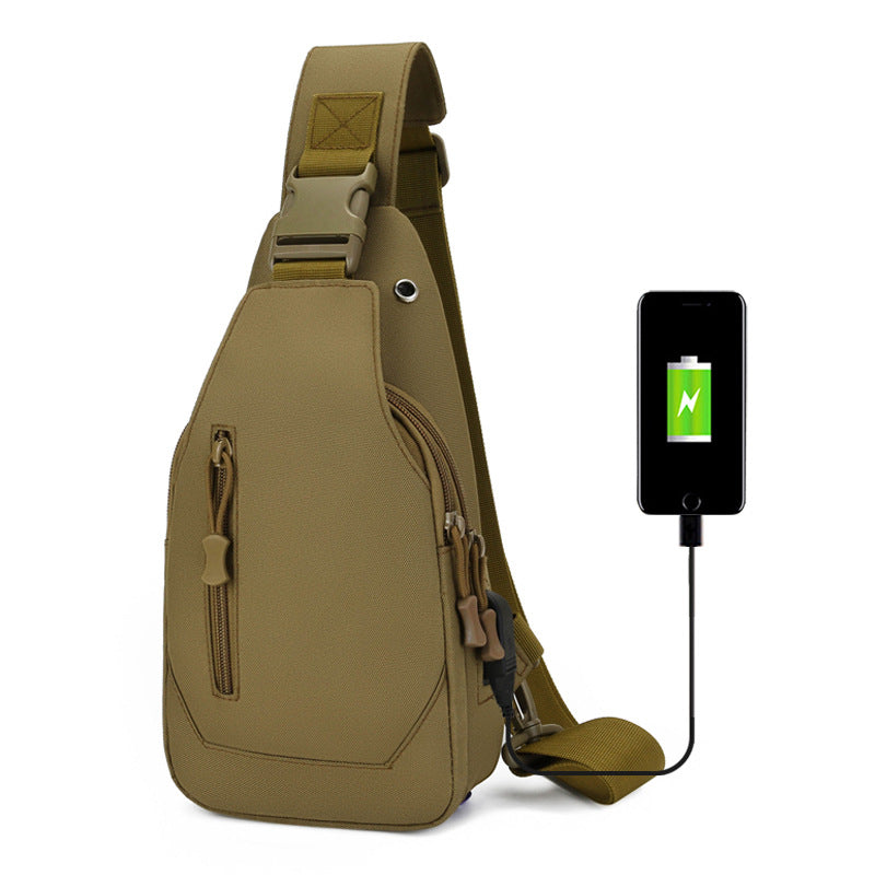 Cross-border outdoor explosive men's bags, casual breast bags, large-capacity shoulder bags, Oxford cloth trendy men's bags, backpacks, messenger bags.