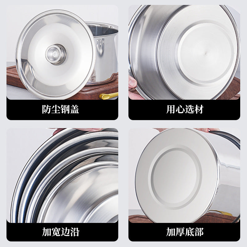 304 stainless steel spice jar with lid, kitchen airtight seasoning container, commercial and household condiment box, thickened flavor cup