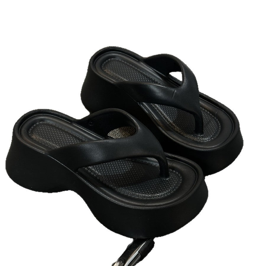 Eva thick-soled flip-flops for women, 2026 new arrival, popular thick-soled height-increasing non-slip fashionable minimalist flip-flops for women