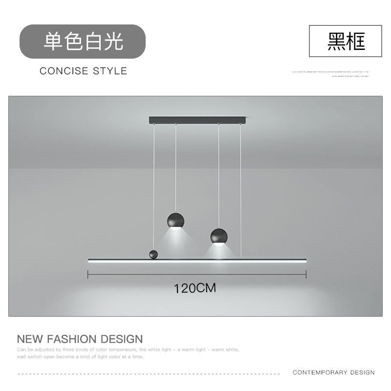 Creative restaurant light led chandelier simple modern master bedroom light long dining table bar Zhongshan Lighting Direct Sales Factory