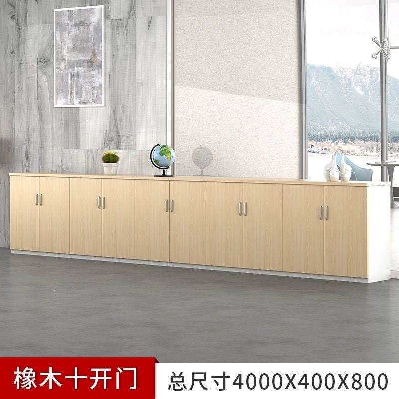 Office file cabinet partition cabinet wooden wall-mounted information cabinet table side tea cabinet with lock storage low cabinet storage cabinet
