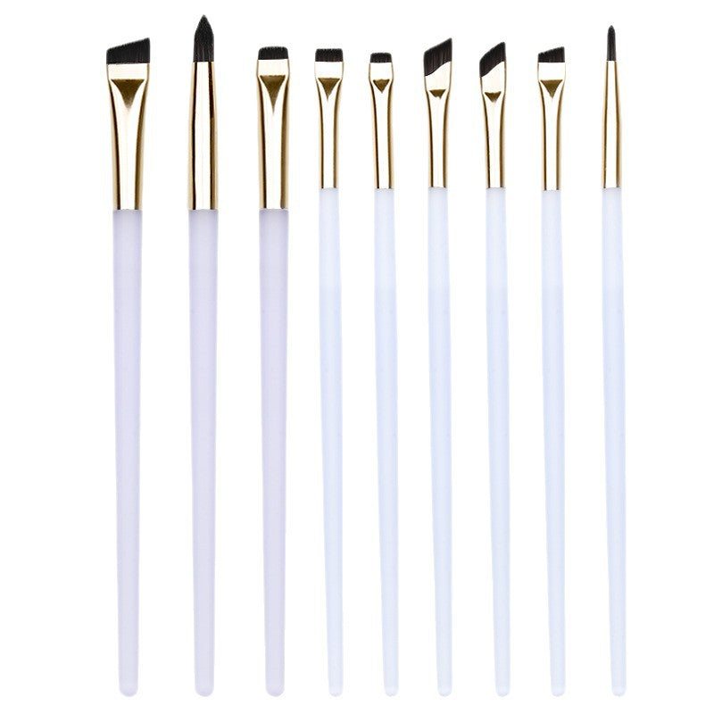 Gradient color blade eyeliner brush 9 pieces eye detail makeup brush suit eyebrow brush cosmetics one-line eyebrow eye shadow brush