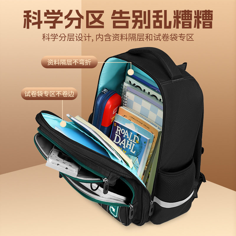 Rui brand primary school schoolbag for girls in grades 1, 2 and 3, large-capacity load reduction children's schoolbag spine protection ultra-light backpack