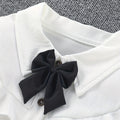 Girlshirtspringexportnew arrival dressbowsshirtwestern stylekids suit white shirt bottom