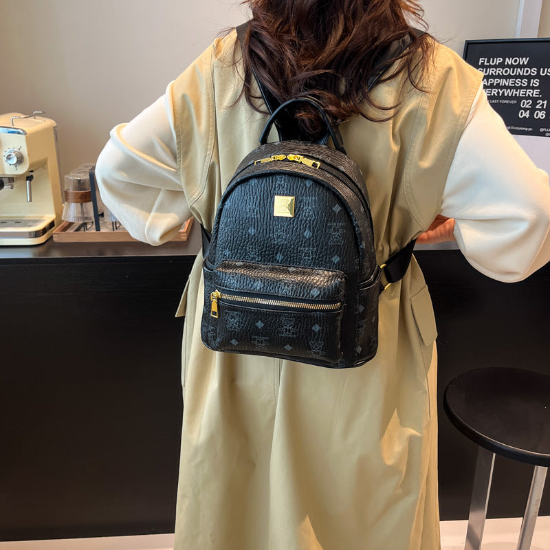 popular cute bearprinting women's backpack, large-capacity fashion mini backpack for students