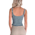 Fashion cross-border women's clothing new arrival  independent station zipper suspender backless slim fit denim sexy vest for women