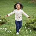 New spring girls' long-sleeve base layer t-shirt top, stylish and casual baby girl's fashionable sweatshirt, trendy children's clothing