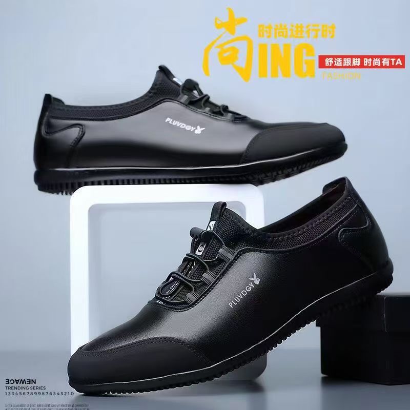 Special big salenew arrivalmen leather sandals summer breathable leather shoes middle-aged and elderly soft bottom dad hole shoes cut out