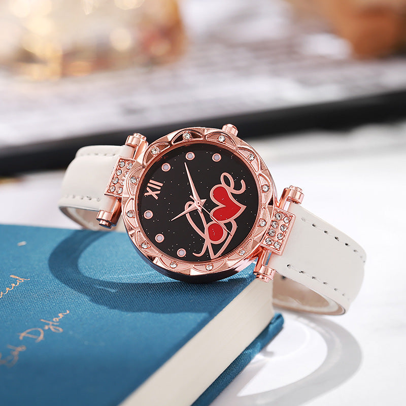 New arrival diamond-encrusted fashioncasual belt watch women's casual student quartz women's watch manufacturer wholesale watch