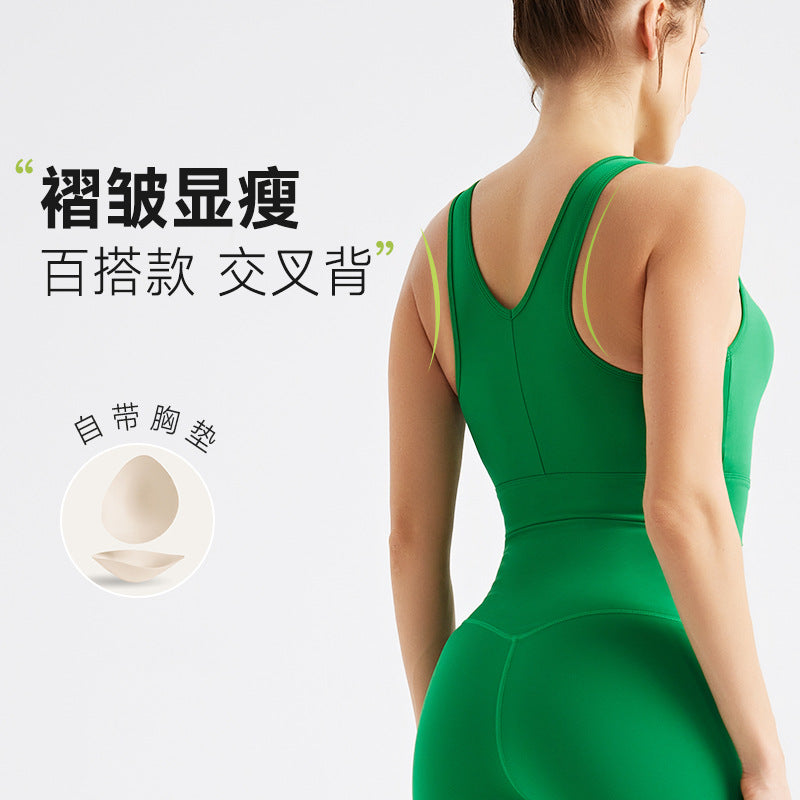sexy ruched sports bra - wearable as outerwear, with padded cups, eco-friendly recycled materials, high-impact workout bra for women