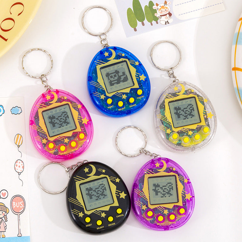 Hot-selling electronic pet toy for export: mini virtual pet game console keychain