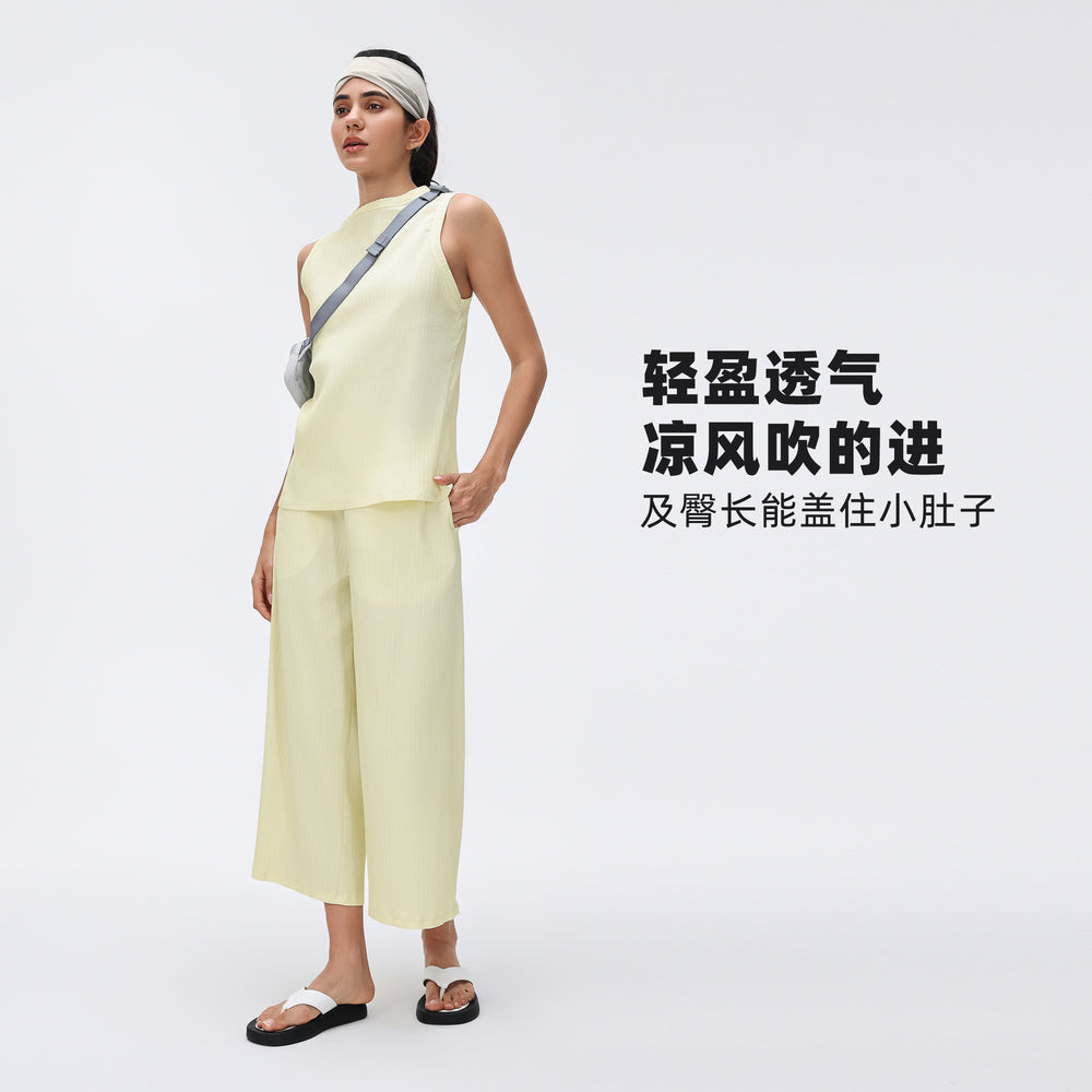 High-waisted athletic pants for women, new loose-fitting, versatile wide-leg style. petite-friendly, casual straight-leg cropped pants. d26021