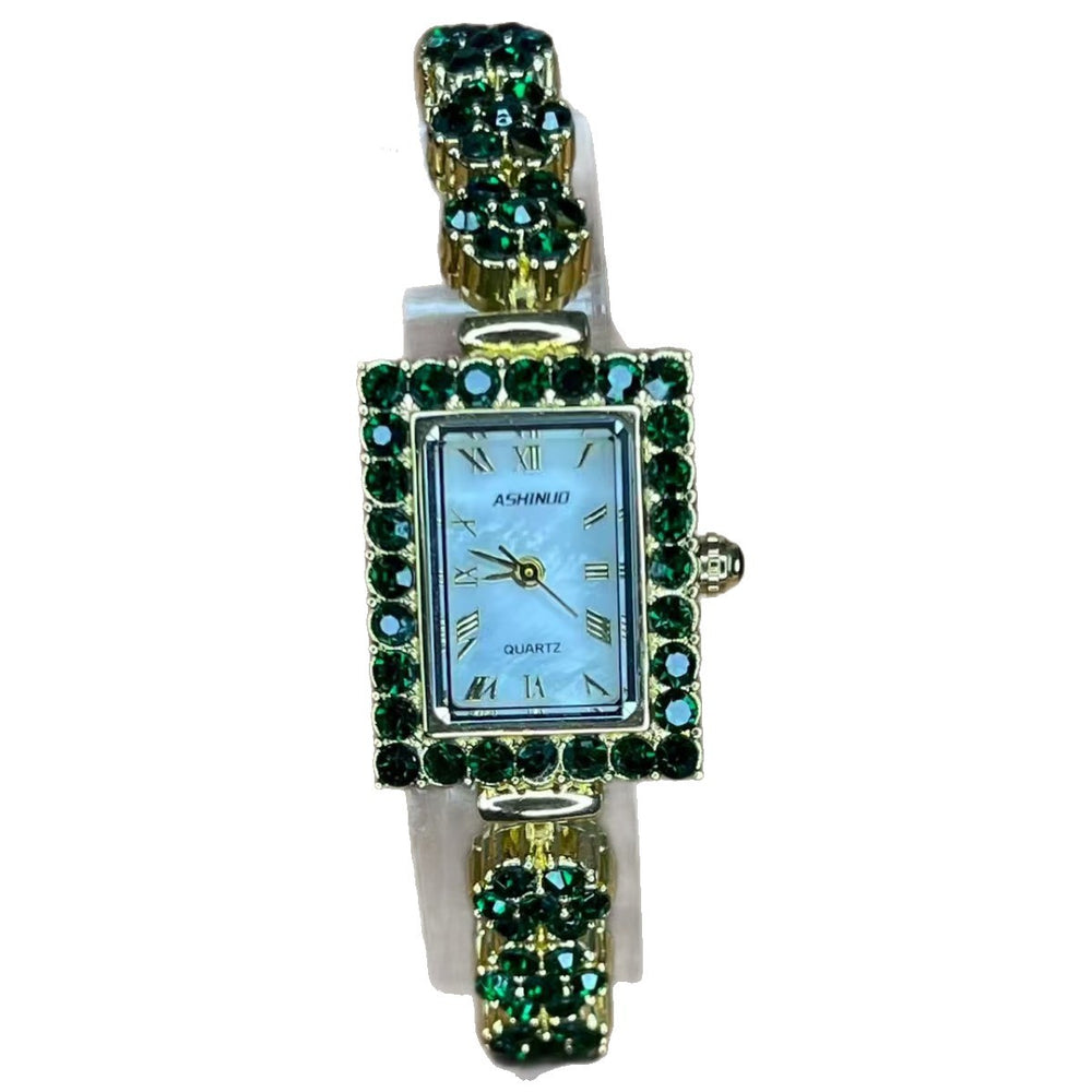 Ashnuo brand women's niche luxury square starry sky fashion alloy bracelet watch student quartz watch