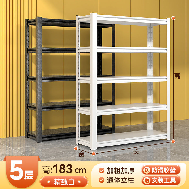 Household carbon steel multi-layer storage rack thickeneded shelf balcony living room storage rack kitchen microwave oven sundries storage rack
