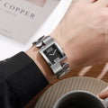 watch retro square couple quartz bracelet watch elegant accessible luxury fashion gold classic medieval watch