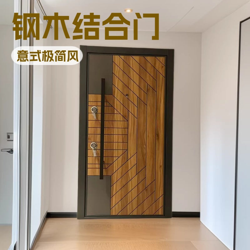 Russian door central asia turkish mdf panel door thermal insulation entrance apartment door export engineering steel security door