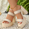 Wholesale women's plus size chunky heel sandals: new  summer collection - perfect for dresses, thick sole high heels
