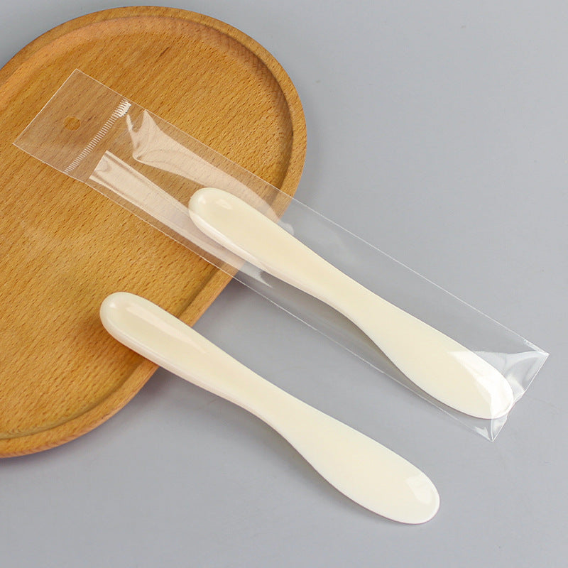 Medium-sized facial mask spatula, plastic beauty mixing stick, applicator, scraper, body mask stick, packaged, 17.5cm long