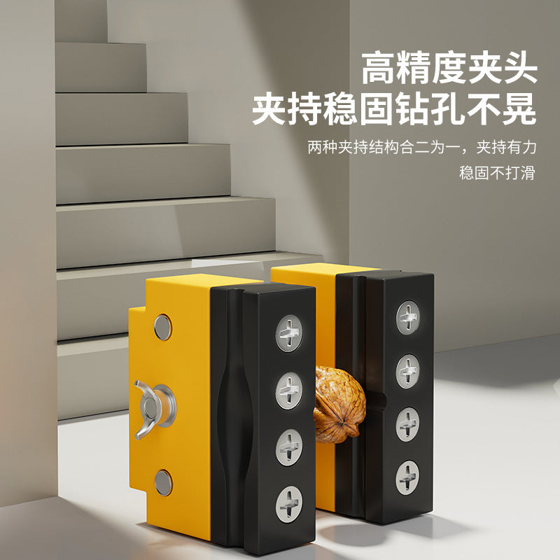 Wenwan Bench Clamp Bed Aluminum Alloy Punching Holder Peach Pit Pearl Clamp Punching Table Vise Walnut Handheld Clamp