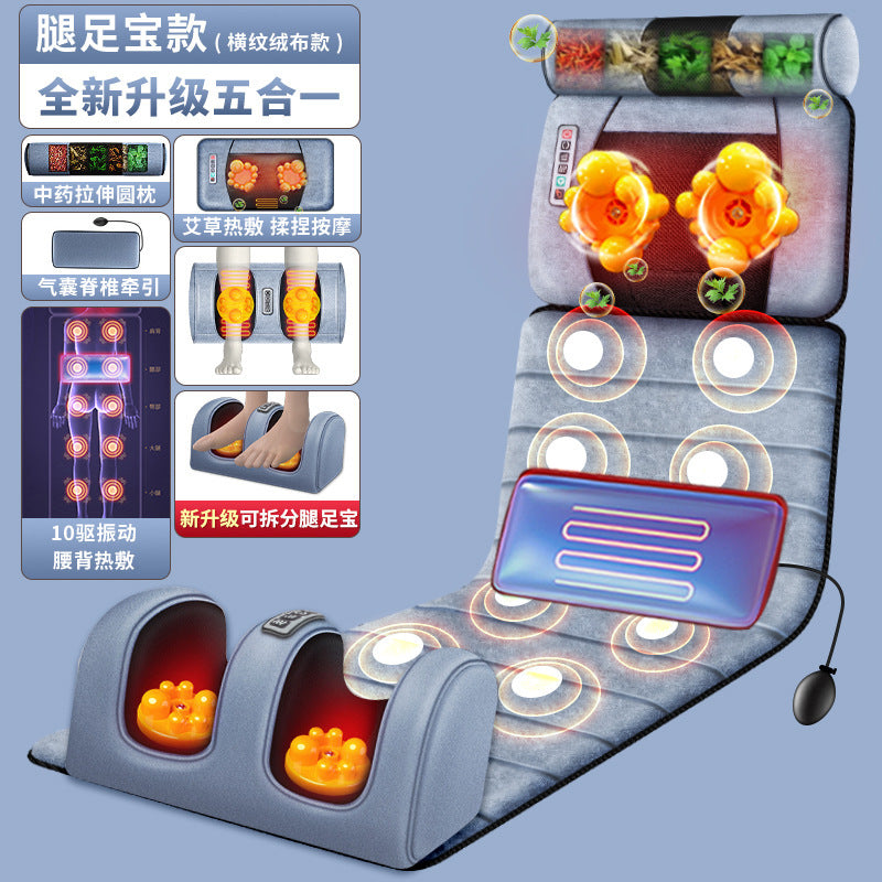 electric multifunctional foldable kneading for home massager massage mattress massage mat for cervical spine and waist