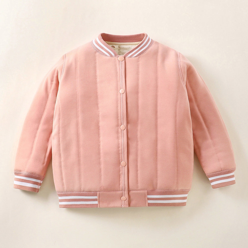 Kids school uniform handy gadgetfall and winternew arrival three-layer quilted cotton boys' cotton coat fleece-linedthickened inner layer girl's cotton jacket type a