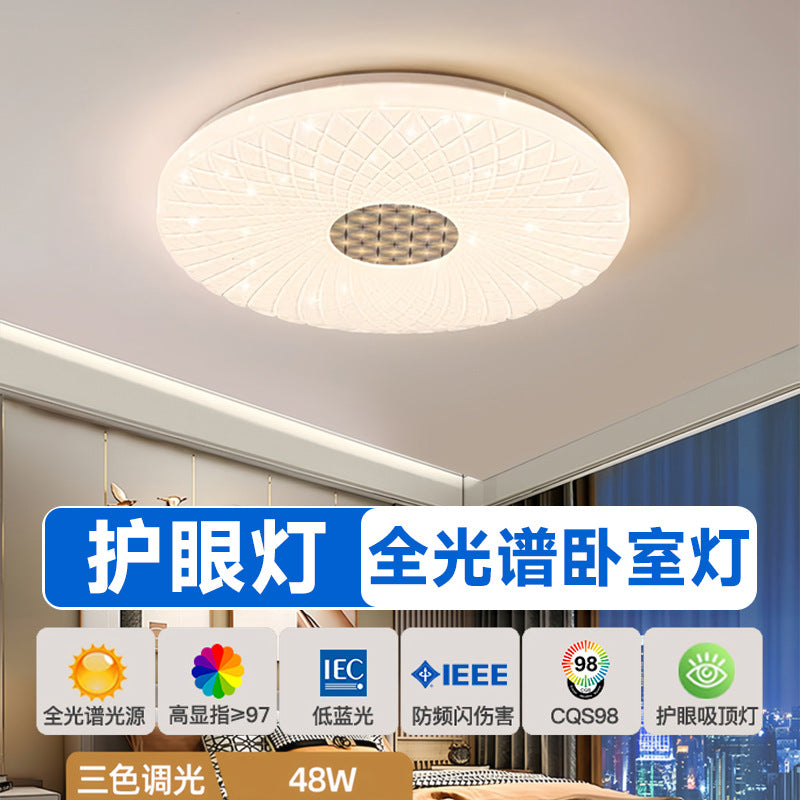 Bedroom light modern simplicity 2025 new ceiling light cream wind Internet celebrity romantic starry sky master bedroom lighting