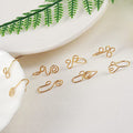 Fashion cross-border fake piercing nose nail set open u-shaped african non-piercing nose clip fake hole nose ring female trend