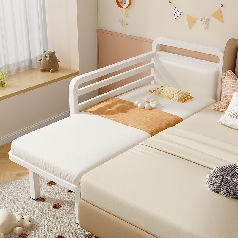 Spliced bed, soft-packed bed, widened iron kids bed, large bed, adults can sleep, spliced iron frame bed with guardrail crib