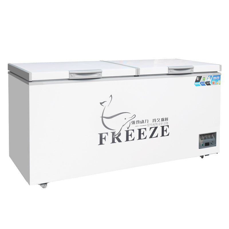 Freezer, commercial for home horizontal refrigerator, refrigerated dual-temperature copper tube freezer, supermarket ice cream cabinet, horizontal freezer