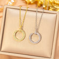 [titanium steel] cross-border popular full diamond nail necklace for women, fashionable and versatile, high-end copper inlaid zirconium clavicle chain accessories