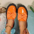 summer new arrival: plus-size women's platform loafers with bow detail - european & american style, round toe, wholesale
