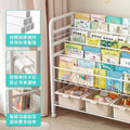 Kids bookshelf storage rack floor-standing picture book rack toy two-in-one storage rack simple reading area baby bookcase