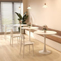 White nordic table balcony round casual negotiation milk tea coffee shop table and chair dining table tulip round table dining table