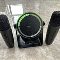 Customizable logo wireless induction wireless charging stand speaker microphone desktop 4-in-1 lazy live streaming speaker