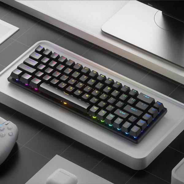 Small batch customization 68 key mixed light green axis key line separation green/red/tea/black axis real mechanical keyboard color matching
