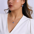 Wholesale necklaces, cross-border earrings, necklace sets, fashion electroplated devil's eye jewelry, punk style accessories, women's accessories