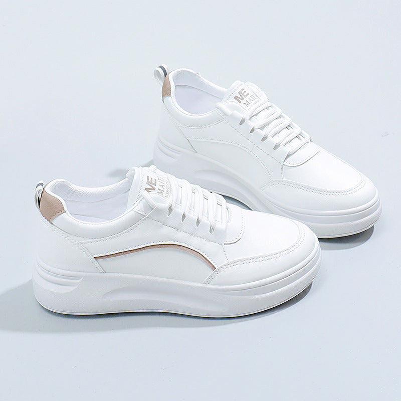 Spring autumnew arrivaldaily round toe flat heel white shoes female student casual shoes k-style breathable female sports sneakers female