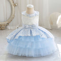 Export ready stock wholesale children's dresslace cake princess dress baby girl party evening dress kids dress